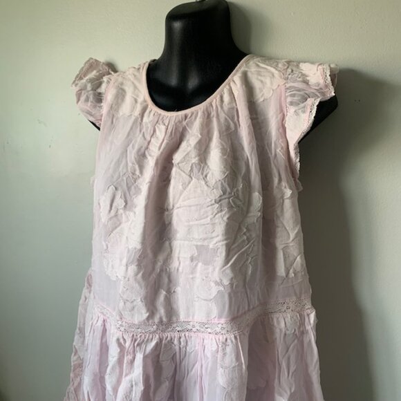 Wilfred Aritzia Sidonie tiered babydoll Dress in Mochi Pink - Picture 5 of 6
